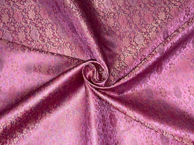 Silk Brocade fabric pinkish lavender intricate floral  BRO1082[3]