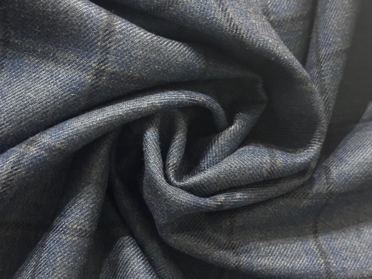 Tweed Premium Suiting plaids Fabric 58" wide available in 2 colors charcoal grey and denim blue [[17336/37]