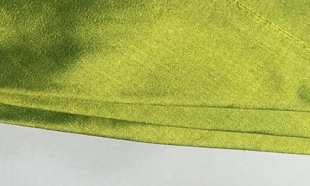 100% pure silk dupioni fabric GREEN X YELLOW COLOR 54" WIDE DUP416[2]