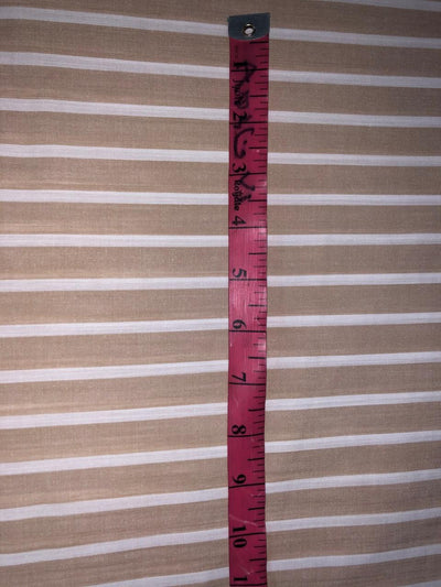 100% Cotton Poplin 58" wide  stripes available in 2 colors beige and chocolate brown[17811/812]