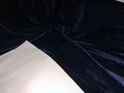 Silk  Velvet Plush Fabric MIDNIGHT BLUE 44" wide [16524]