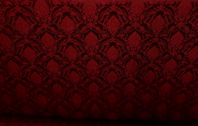Silk Brocade fabric 44"self  floral  jacquard  available in 3 colors burgandy ,deep blue almost black and dark green BRO1065