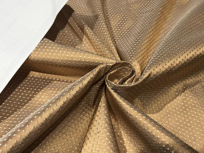 100% Silk Taffeta Jacquard Fabric SELF MOTIF  jacquard available in 2 colors light brown and cream TAFJACNEW13[2/3]