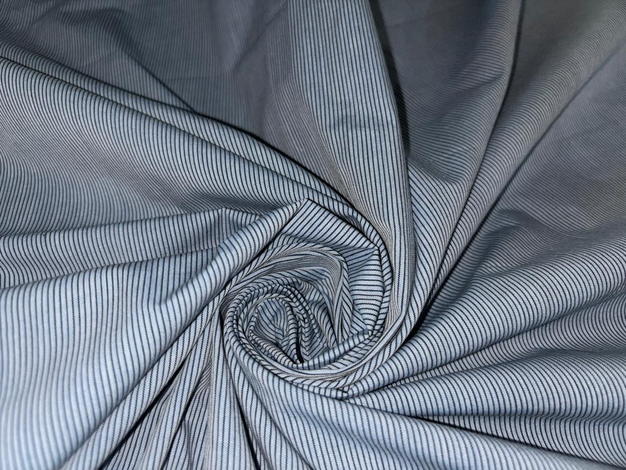 COTTON SHIRTING FABRIC-58" WIDE available in 3 styles multi blue plaids/blue pin stripes and grey stripes