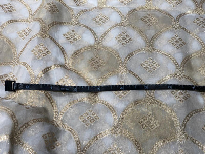 NYLON tissue with jacquard fabric  44"~wide available in 2 designs floral and scallop with motif [17442/551]