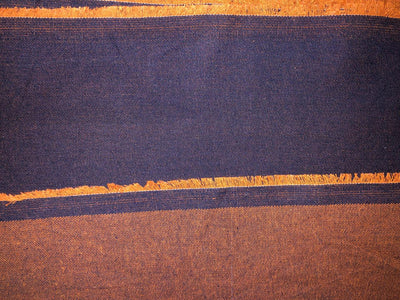 100% Cotton Denim  Fabric 58" wide available in 2 COLORS DENIM REVERSABLE INK BLUE X RUST AND BLACK X TAUPE