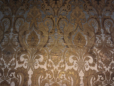 Silk Brocade fabric beautiful antique gold jacquard BRO1006[4]