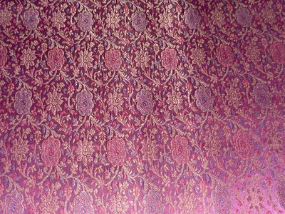 Silk Brocade fabric pinkish lavender intricate floral  BRO1082[3]
