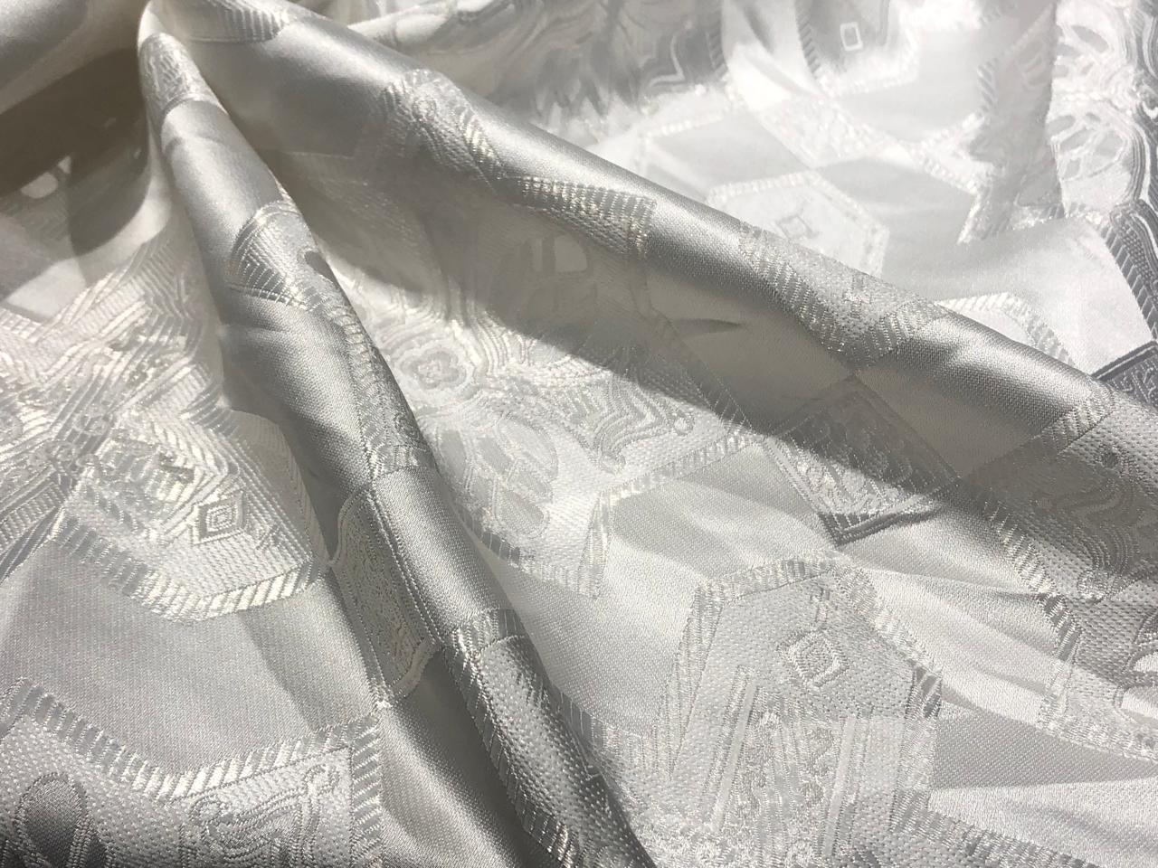 Brocade fabric VESTMENT 60" wide IVORY CROSSES BRO963NEW [cut length 1.60 yards]