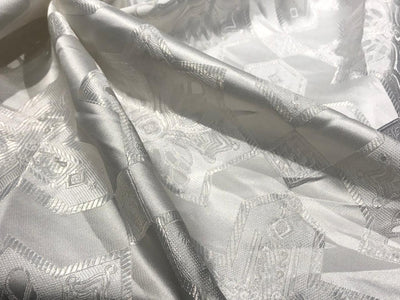 Brocade fabric VESTMENT 60" wide IVORY CROSSES BRO963NEW [cut length 1.60 yards]