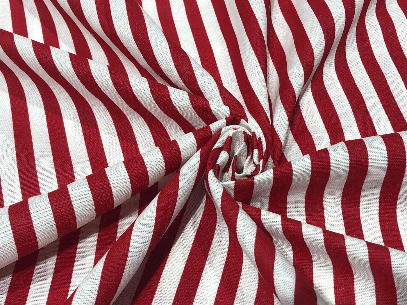 Linen  Fabric 48"wide  red and white  stripe [17288]