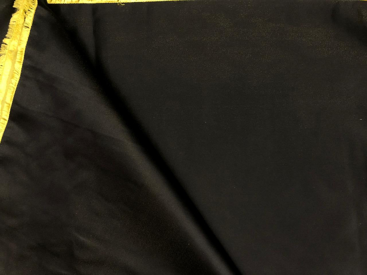 100% SILK DUTCHESS SATIN reversable black and green 48 momme 54" wide [18381]