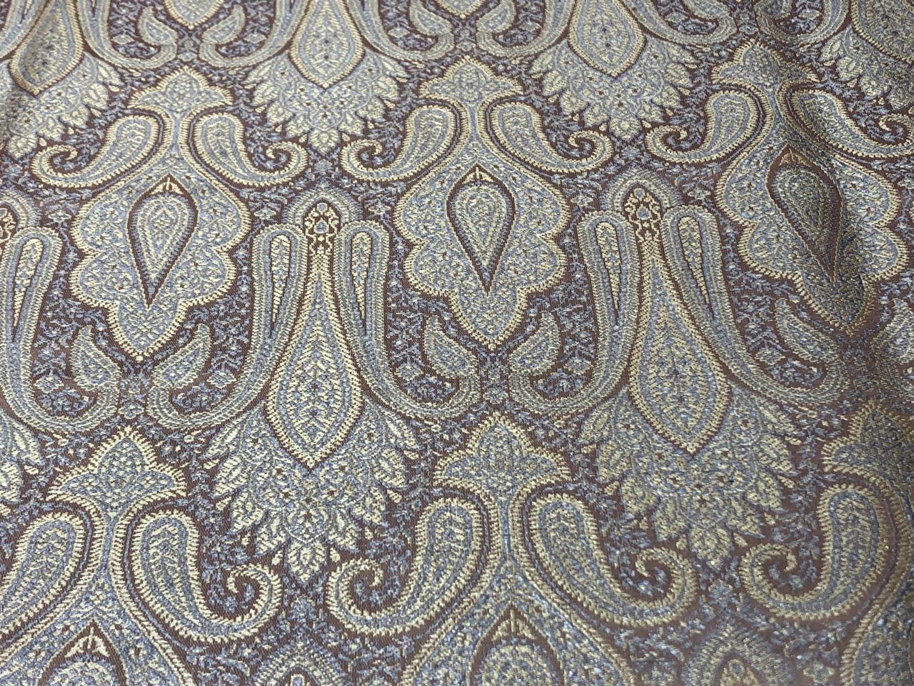 Silk Brocade fabric 44" wide paisley jacquard available in 3 colors pink and blue ,red and green and pastel pink and slate blue BRO1037