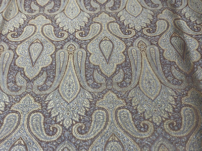 Silk Brocade fabric 44" wide paisley jacquard available in 3 colors pink and blue ,red and green and pastel pink and slate blue BRO1037