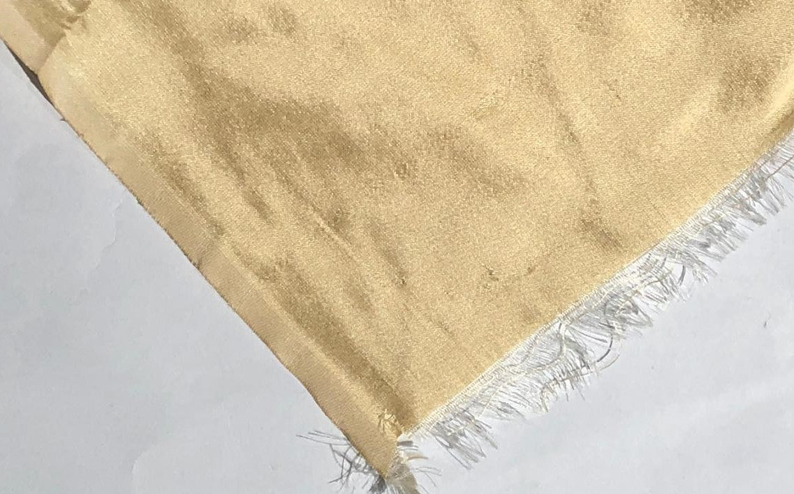 100% pure silk dupioni fabric PALE GOLD COLOR 54" WIDE DUP414