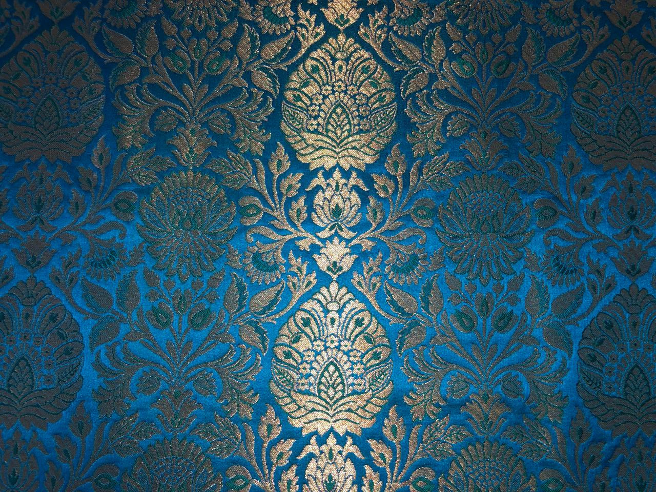 Silk Brocade fabric  jacquard available in 7 colors mulberry, burgundy, candy pink, teal, mustard, green x red  and turquoise BRO1026