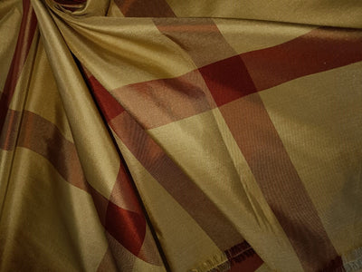SILK TAFFETA fabric 8&quot;plaid drapery fabric~54&quot; wide TAFC11[4]