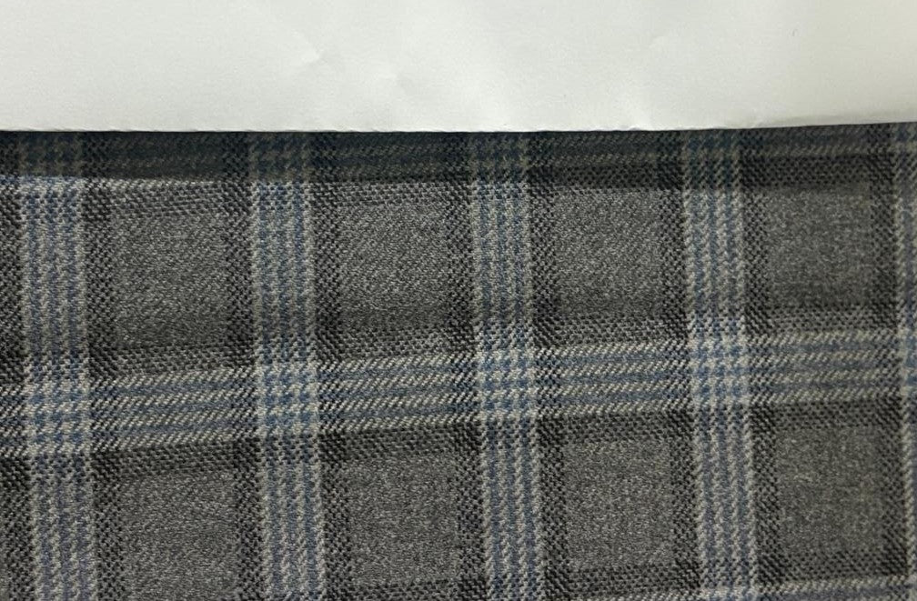 Tweed Premium Suiting plaids Fabric 58" wide available in 2 colors charcoal grey and denim blue [[17336/37]