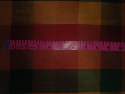 SILK Dupioni MULTI Color checks FABRIC 54" wide DUP#C93[4]