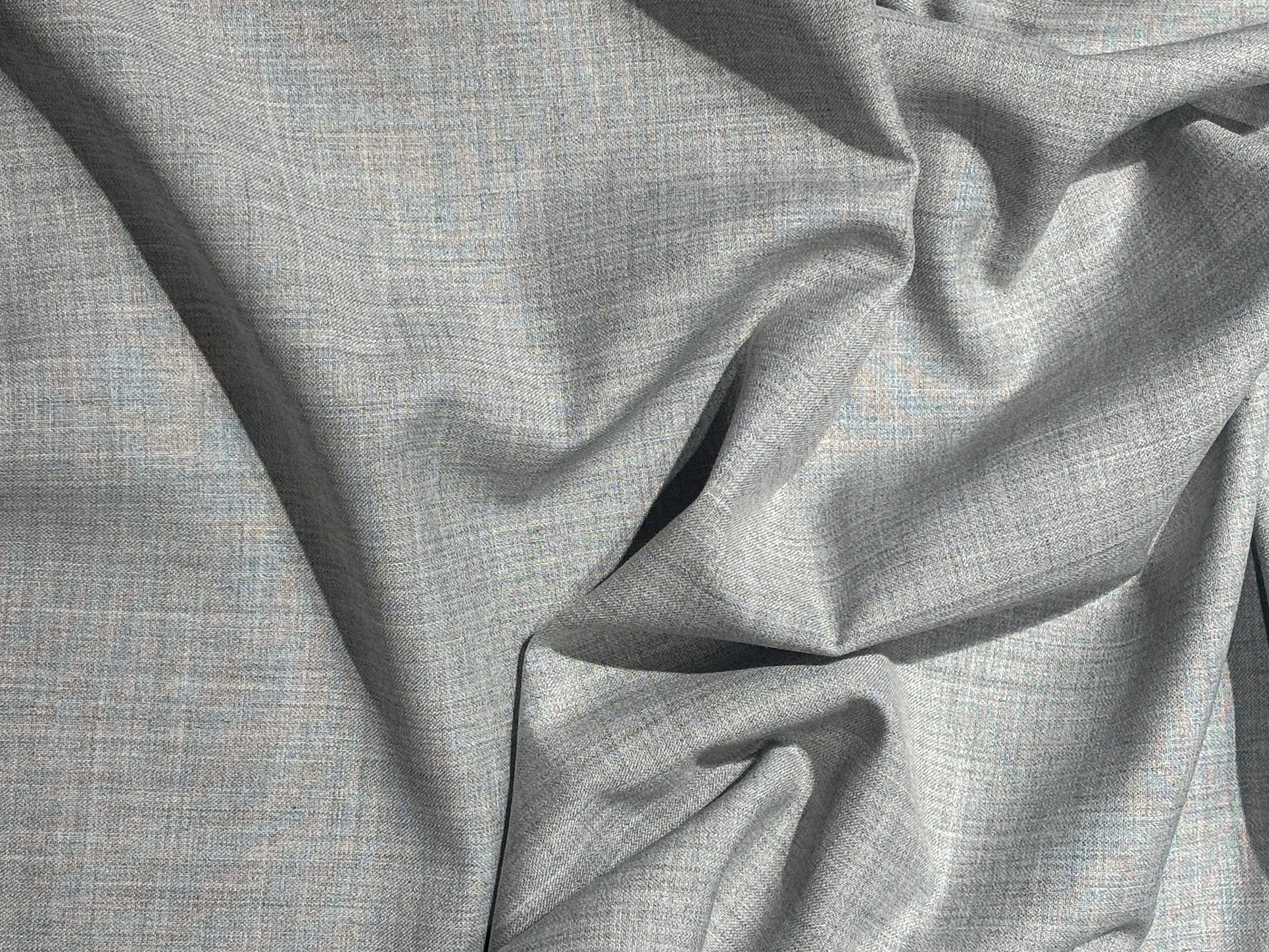 Italian Suiting blended viscose ,poly, acrylic light grey color 58" wide [17605]