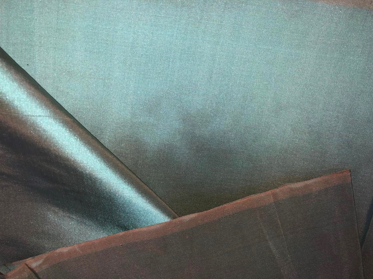 Silk Dupioni fabric sea green x blush pink  color 54" wide DUP262[1]