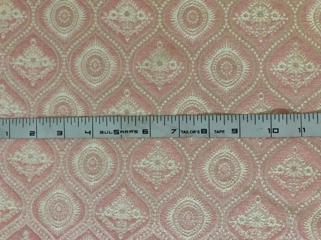 Brocade Fabric 44" wide BRO848/BRO907 available in two designs and color blueish grey and dusty rose red