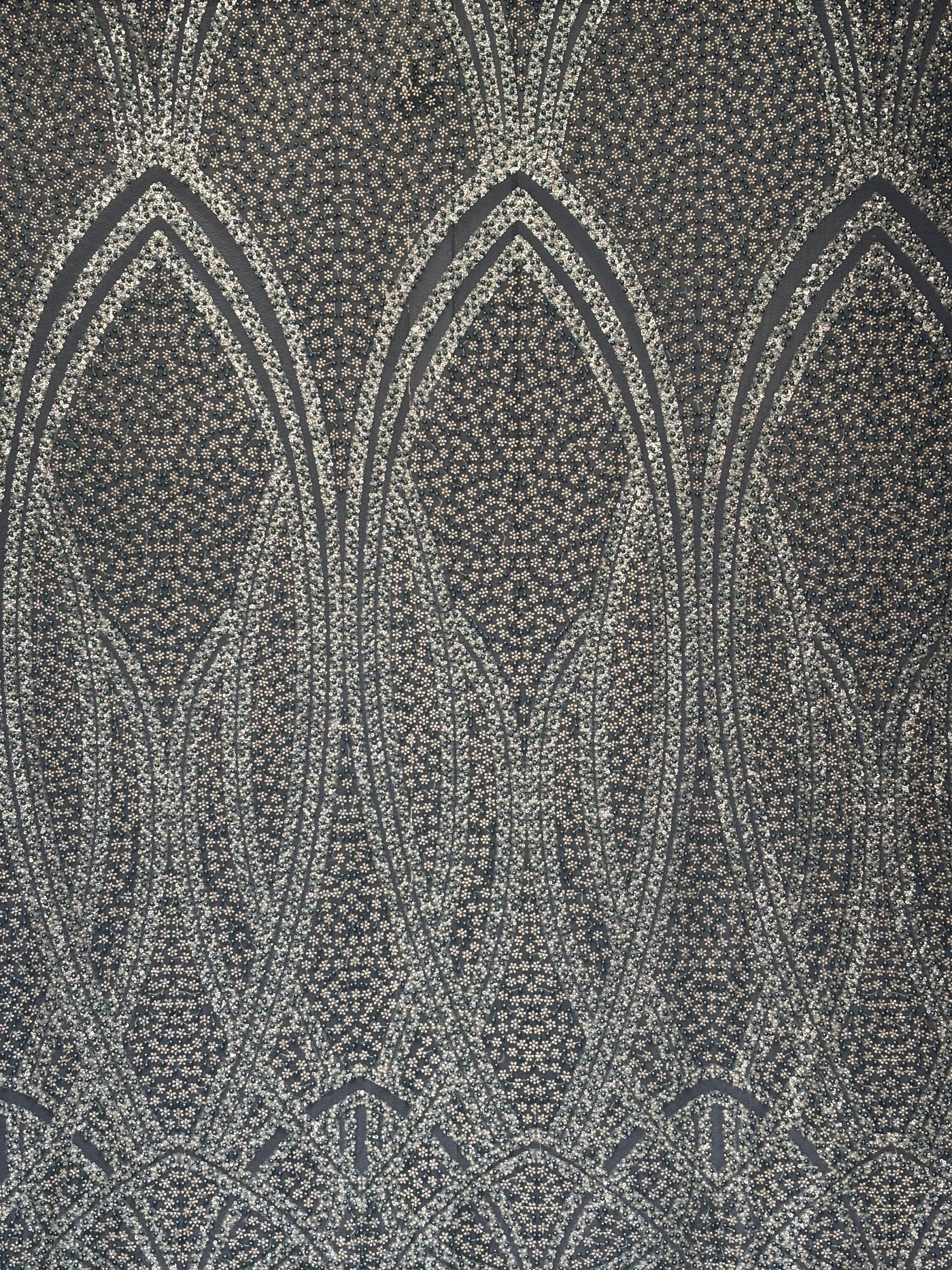 NET fabric with sequins and  pearls available in 2 colors black and white 56" wide [17807/08]