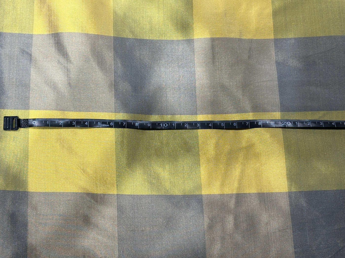 SILK Dupioni Fabric blues, gold and green Color Plaids 54" WIDE DUPNEWCROLL31