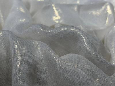 Viscose Georgette Lurex fabric 44" width available in 2 colors gold and silver [18813/14]