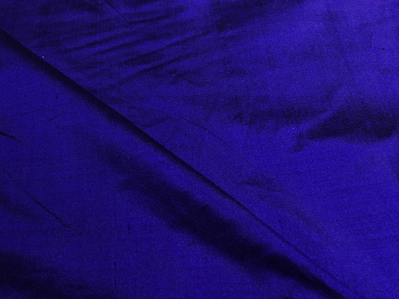 Silk Dupioni fabric ink blue  color 54" wide DUP419