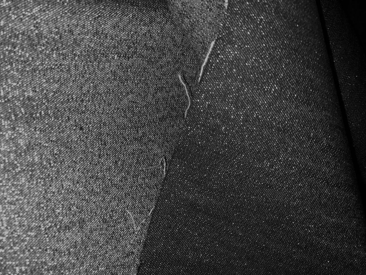 100% Cotton Denim Fabric 58" wide black  with gold SHIMMER [17214]