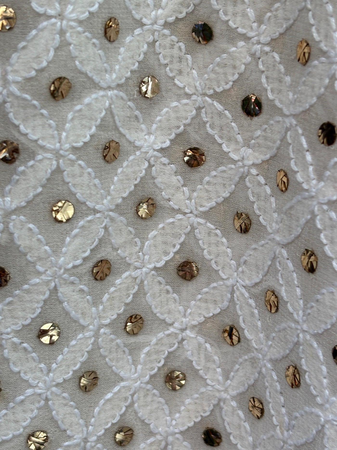 Embroidered  mukesh  ,a traditional Indian embroidery 44" wide and 3 yards long.[17689]