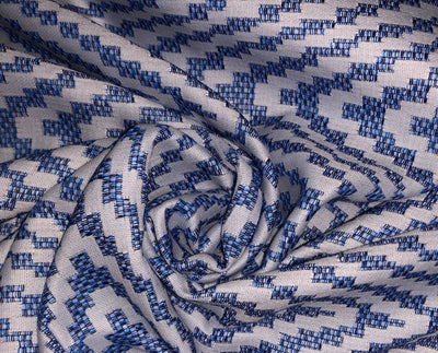 100% Cotton jacquard herringbone Fabric 58" wide available in two colors blue and mustard[13007/08] (Copy)