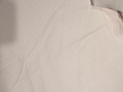 100% Cotton Poplin 58" wide pastel pink 3mm stripes running horizontal by the yard [17621]