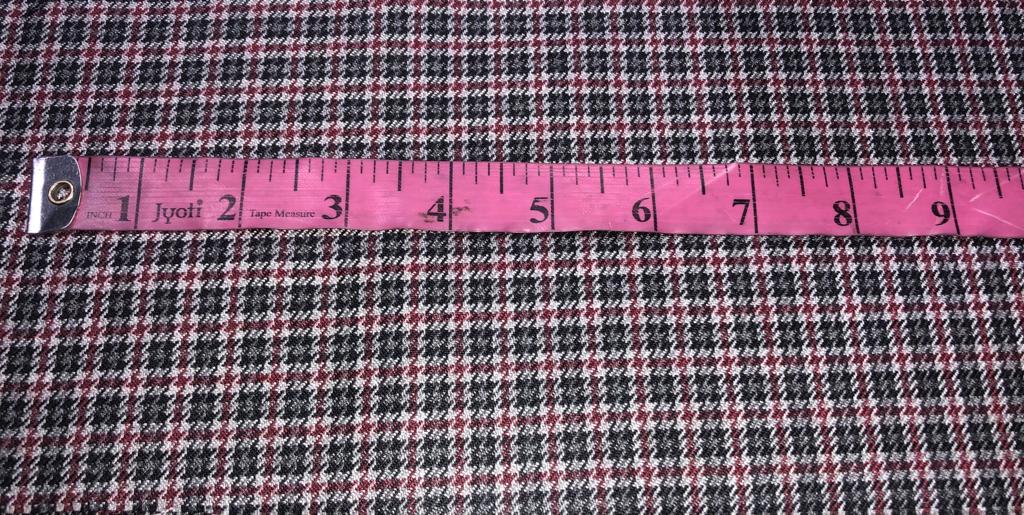 Light weight Suiting plaids TWEED Fabric 58" available in 5 colors BLACK WHITE DARK, RED BLACK, BEIGE BROWN, BLACK WHITE LIGHT,BLUE WHITE 15647-15650/55]