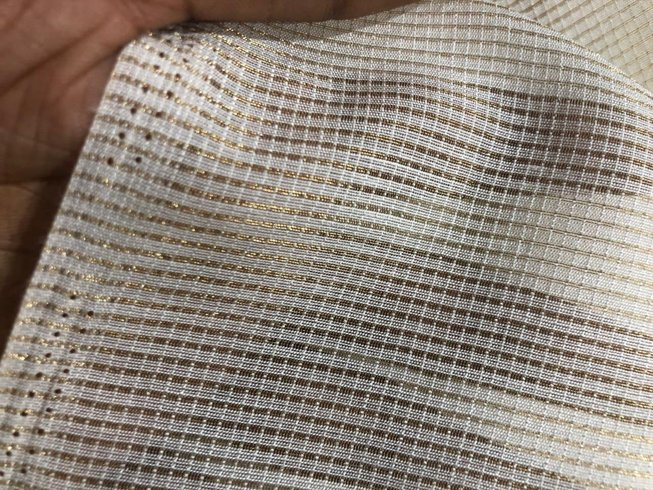 NYLON tissue with gold stripes [17564]