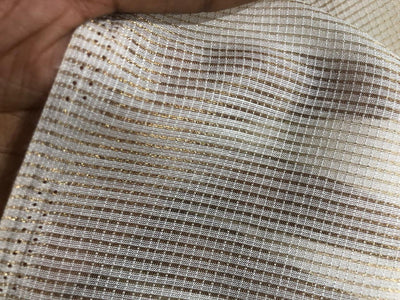 NYLON tissue with gold stripes [17564]