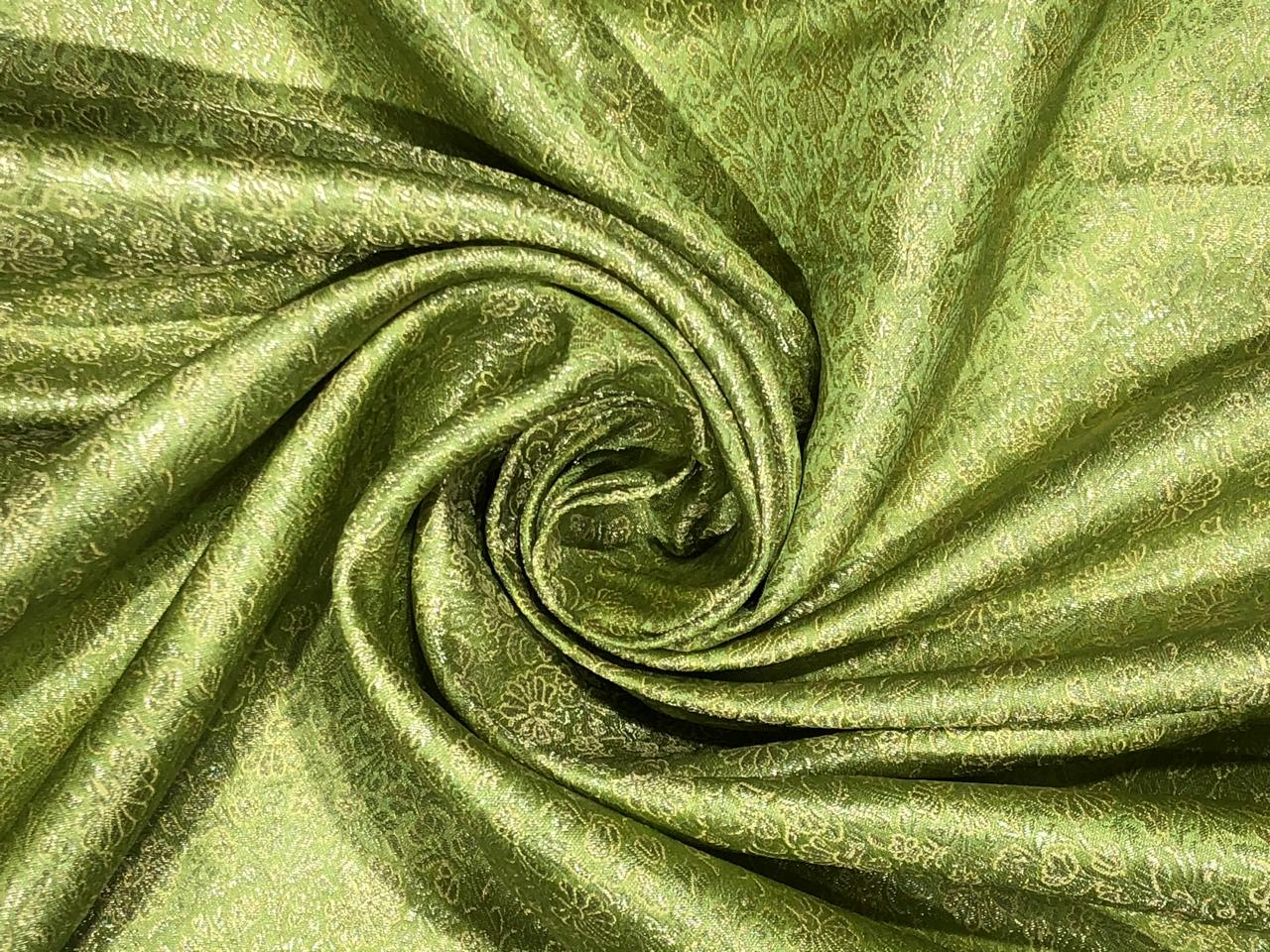 Silk Brocade fabric 44" available in 4 colors dusty peach, glitter burgundy ,peachy orange and dusty mint [BRO1040]