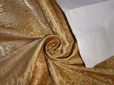 Silk Brocade Fabric Metallic Gold & Gold color 36" wide BRO149[1]