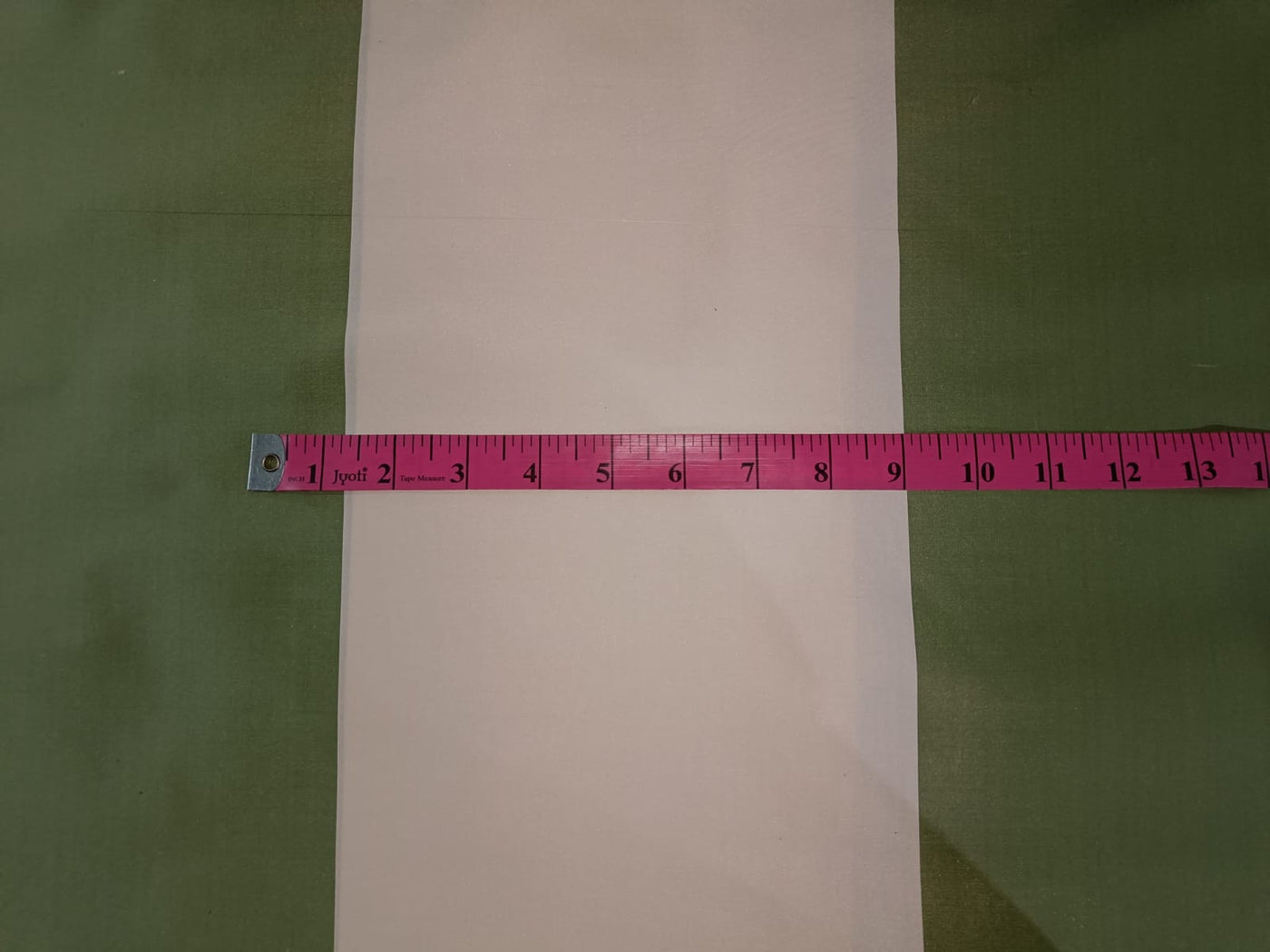 100% Silk taffeta superb 8 inch wide stripes GREEN AND IVORY 54" wide TAFS39