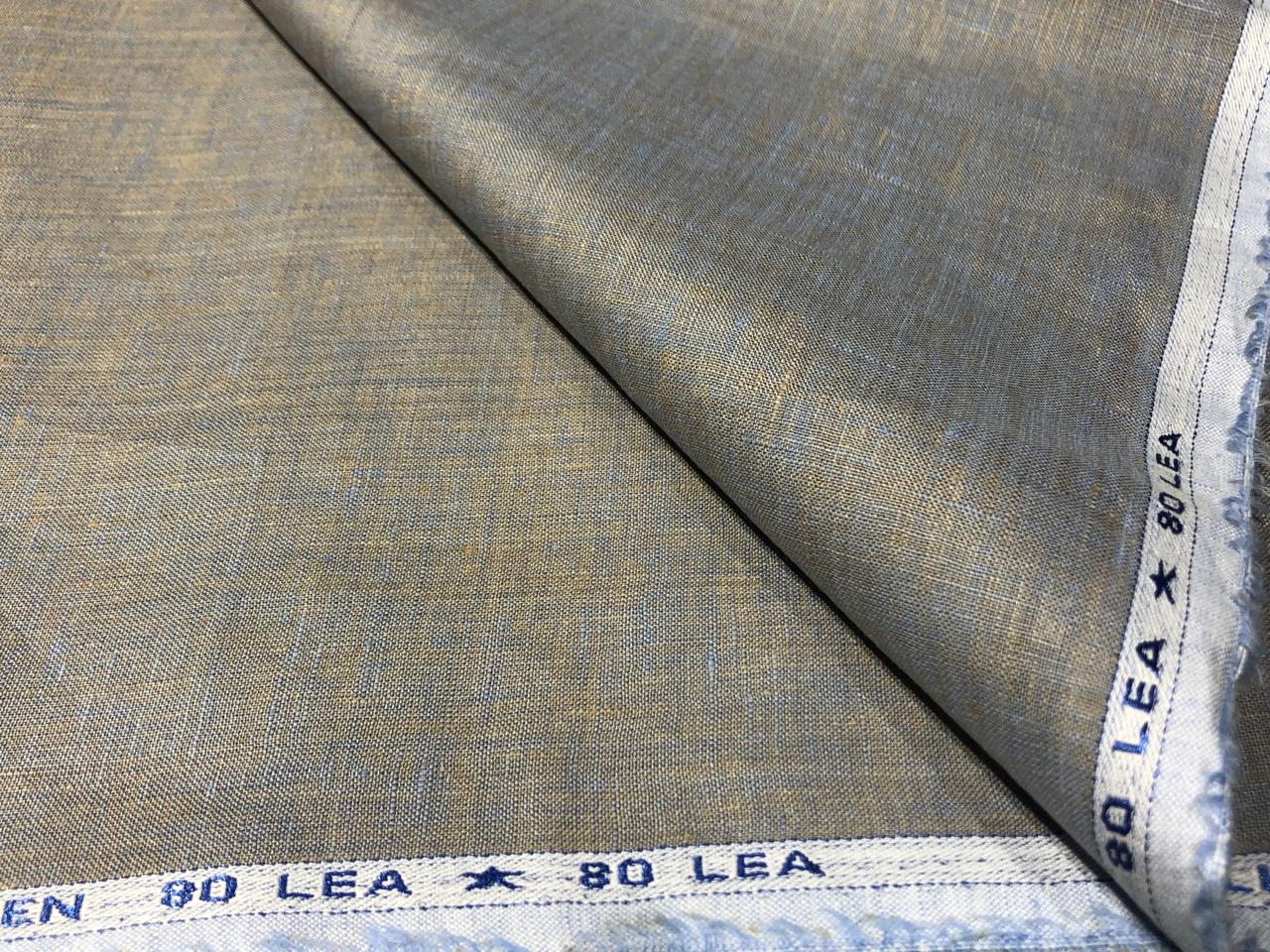 100% linen  80 LEA 58" wide available in 5 colors ivory/blue/taupe/silver grey AND sand