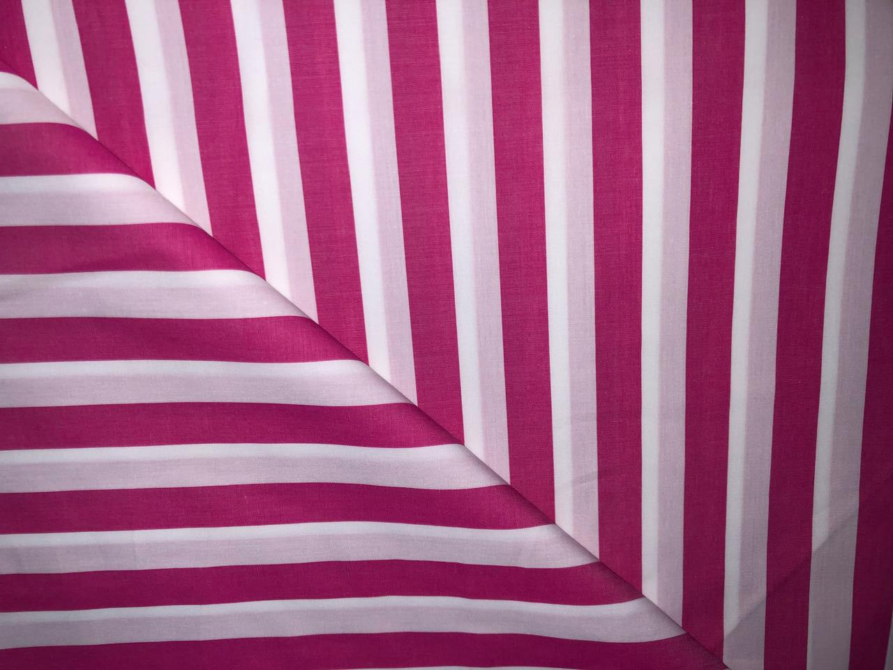 100% Cotton Poplin 58" wide pink stripes available in 2 shades light and bright [17809/810]