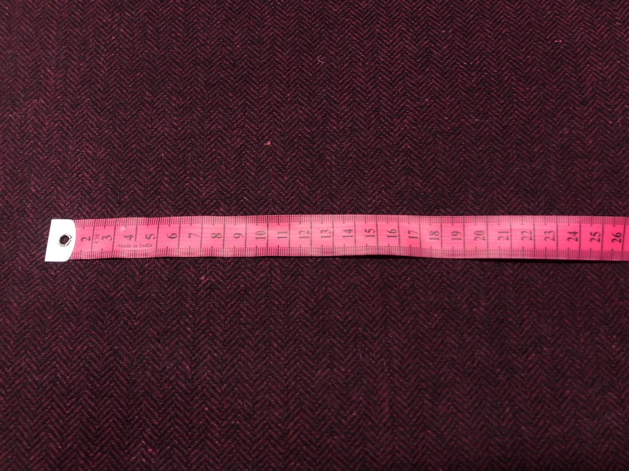 Oxblood Ember Herringbone suiting  30% wool [18479]