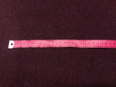 Oxblood Ember Herringbone suiting  30% wool [18479]