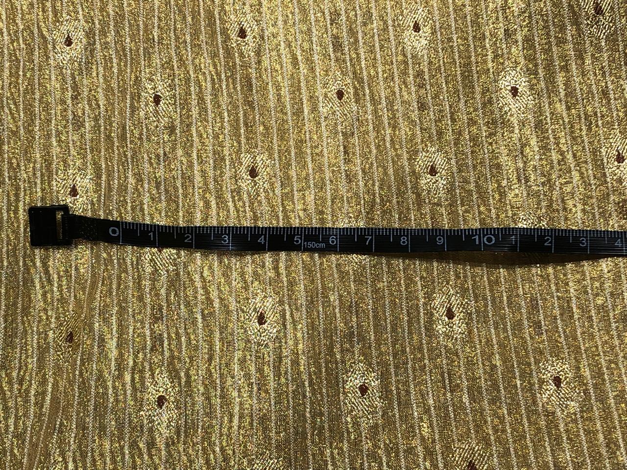 Tissue Crushed sheer mina MOTIF jacquard fabric 44"wide available in 3 colors gold, silver gold and silver grey[18254/55/56/57]