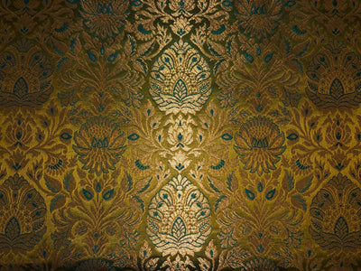 Silk Brocade fabric  jacquard available in 7 colors mulberry, burgundy, candy pink, teal, mustard, green x red  and turquoise BRO1026