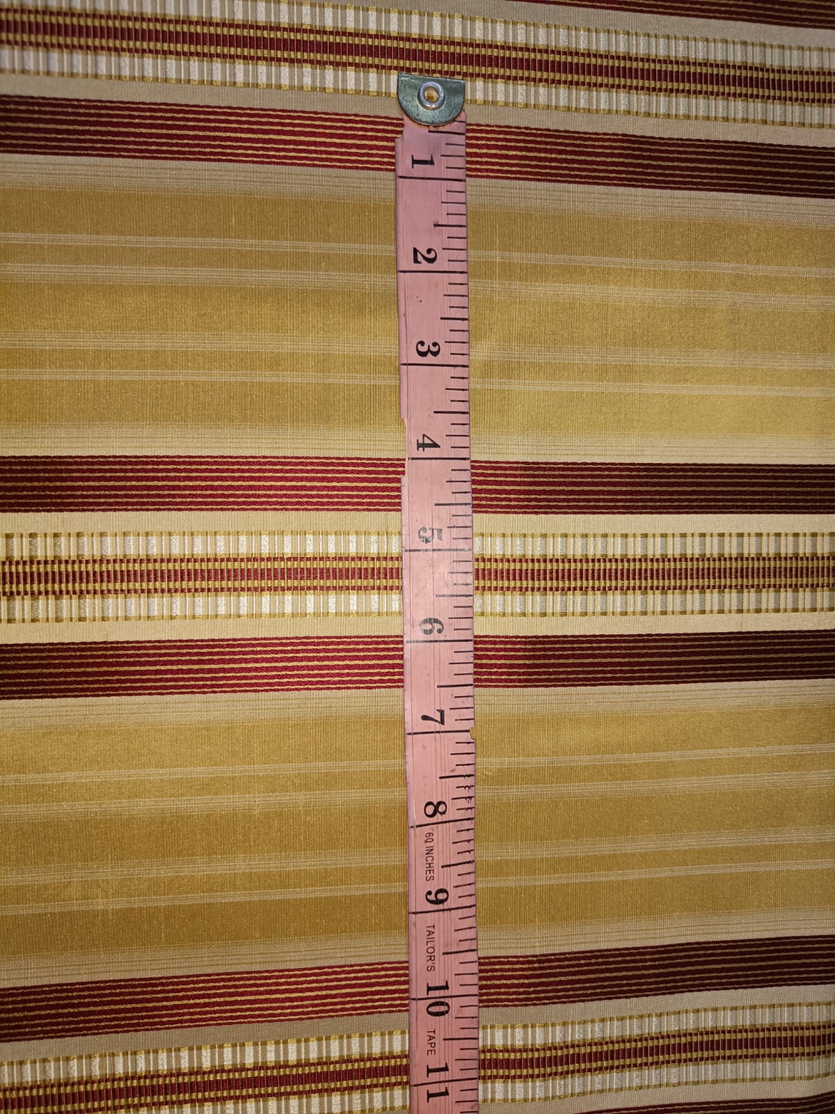 100% SILK TAFFETA FABRIC bright gold beige/brown with satin stripe 54" wide TAF#S130[2]