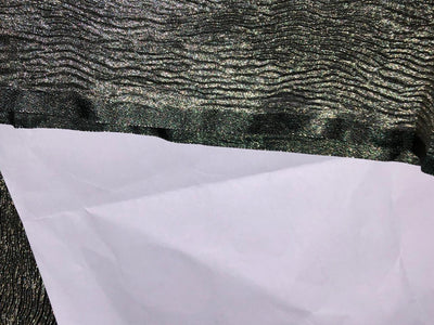 Metallic tissue organza Crinkled [crushed] fabric 44" wide GREEN/SILVER GREY/TYRIAN PURPLE/GREY/CINAMON