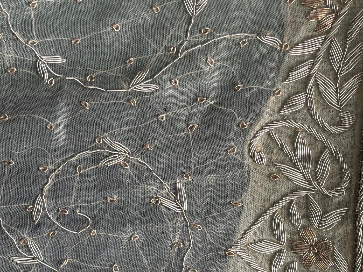 Table  Cover in gold tissue square 37 inch x 37 inch full zardozi embroidered gold [17688]