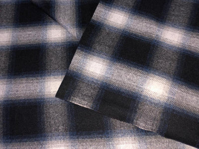 100% WOOL SUITING 54" wide PLAIDS [15603/04] available in 2 colors [navy and green/navy and cream]